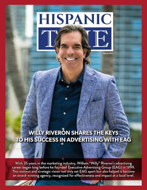 Willy Riveron on the cover of Hispanic Time
