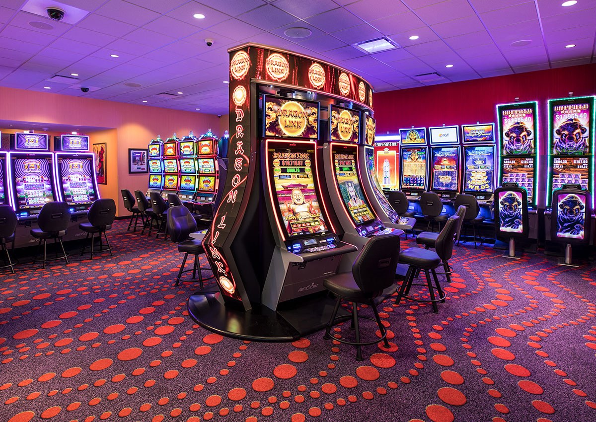 Magic City Casino slot floor with its signature carpet